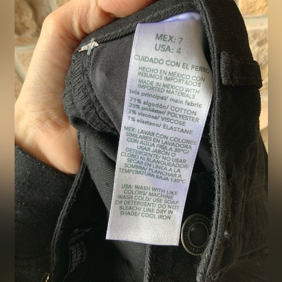 CUIDADO CON EL PERRO Black Straight Leg Black Jeans Women’s size 28” BRAND NEW - Picture 4 of 12